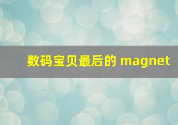 数码宝贝最后的 magnet